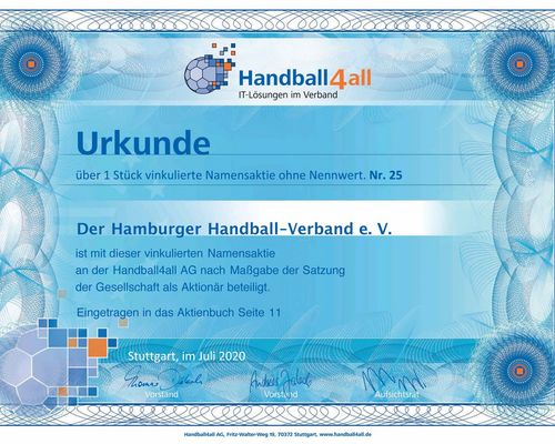Neuer Aktionär bei der Handball4all AG